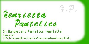 henrietta pantelics business card